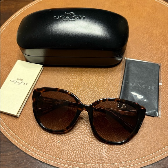 Coach Tortoise Shell Sunglasses - Picture 1 of 9